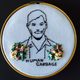 Image courtesy of Wenchette, who embroidered this based on a drawing Steve Lieber gave her. It now holds a place of honor in his office easily viewed from his desk.